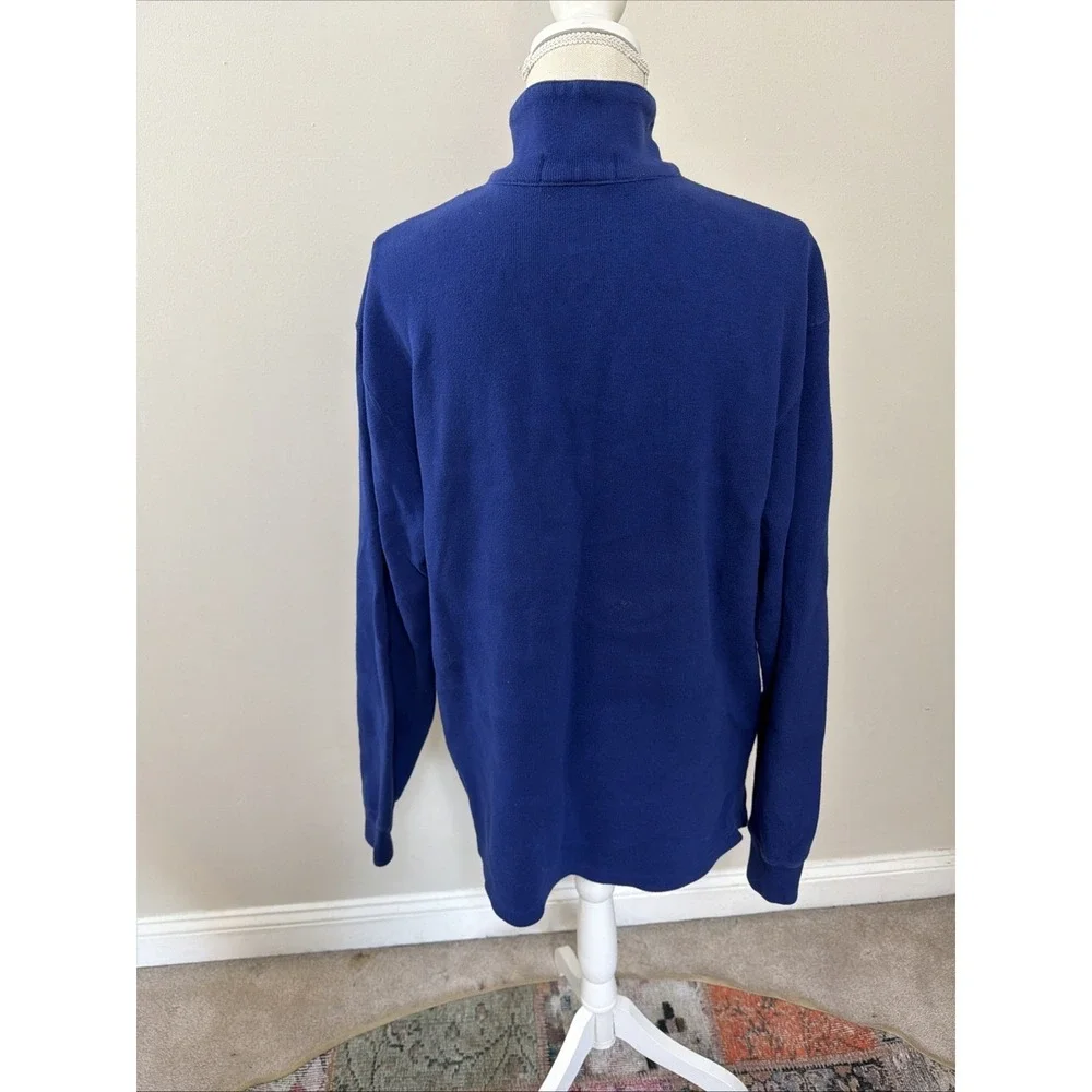 Ralph Lauren Polo Men's‎ Quarter Zip 100% Cotton Pullover Sweater Purple Large
